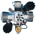 DLE170ML Paraguas de potencia ultraligera Motor de parapente de gasolina de doble cilindro Generación de arranque eléctrico refrigerado por aire natural